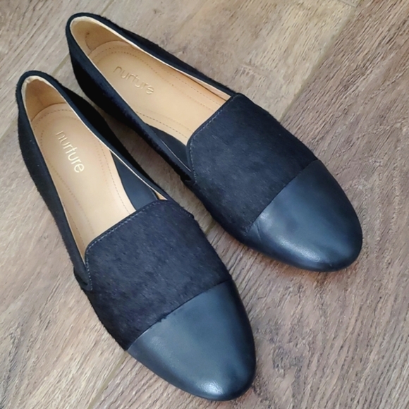 Women's Genuine Calf Fur & Leather Pumps, Nuture - Picture 7 of 9